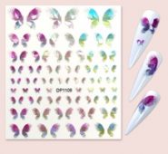1sheet Butterfly Pattern Nail Art Sticker