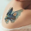 1sheet Butterfly Pattern Tattoo Sticker