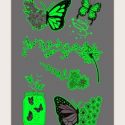 1sheet Butterfly Pattern Tattoo Sticker