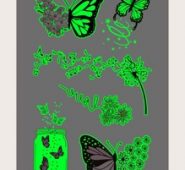 1sheet Butterfly Pattern Tattoo Sticker