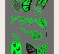 1sheet Butterfly Pattern Tattoo Sticker