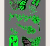1sheet Butterfly Pattern Tattoo Sticker