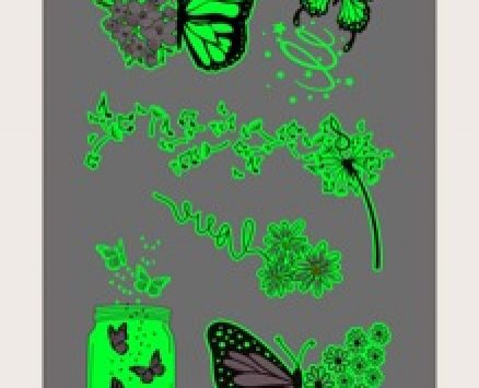 1sheet Butterfly Pattern Tattoo Sticker