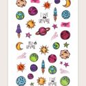 1sheet Cartoon Planet Nail Art Sticker