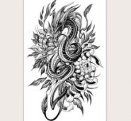 1sheet Chinese Dragon Tattoo Sticker