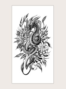 1sheet Chinese Dragon Tattoo Sticker