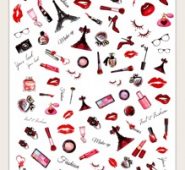 1sheet Cosmetic Pattern Nail Art Sticker