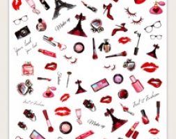 1sheet Cosmetic Pattern Nail Art Sticker