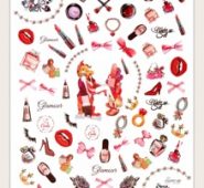 1sheet Cosmetic Pattern Nail Art Sticker