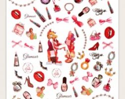 1sheet Cosmetic Pattern Nail Art Sticker