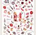 1sheet Cosmetic Pattern Nail Art Sticker