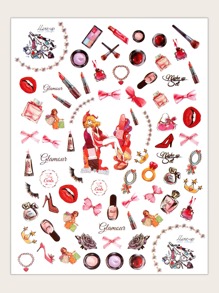 1sheet Cosmetic Pattern Nail Art Sticker