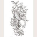 1sheet Elephant Pattern Tattoo Sticker