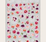 1sheet Flower Pattern Nail Art Sticker