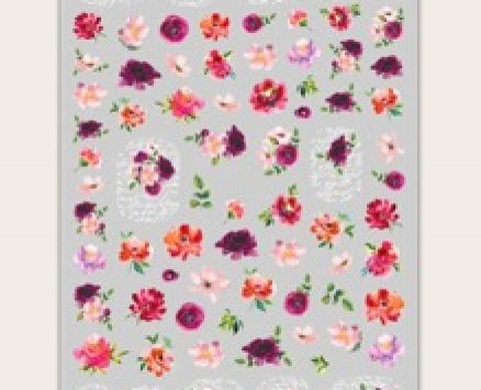 1sheet Flower Pattern Nail Art Sticker