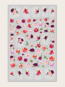 1sheet Flower Pattern Nail Art Sticker