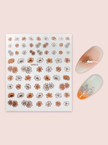 1sheet Flower Pattern Nail Art Sticker