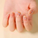 1sheet Flower Pattern Nail Art Sticker & 1pc Nail File