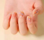 1sheet Flower Pattern Nail Art Sticker & 1pc Nail File
