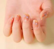 1sheet Flower Pattern Nail Art Sticker & 1pc Nail File