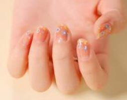 1sheet Flower Pattern Nail Art Sticker & 1pc Nail File