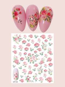 1sheet Flower Pattern Nail Art Sticker