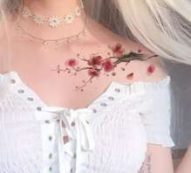 1sheet Flower Pattern Tattoo Sticker