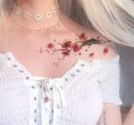 1sheet Flower Pattern Tattoo Sticker