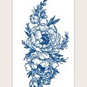 1sheet Flower Pattern Tattoo Sticker