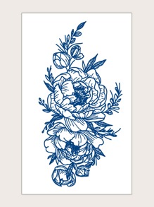 1sheet Flower Pattern Tattoo Sticker