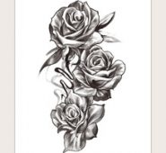 1sheet Flower Pattern Tattoo Sticker