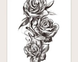 1sheet Flower Pattern Tattoo Sticker