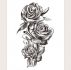 1sheet Flower Pattern Tattoo Sticker