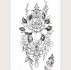 1sheet Flower Pattern Tattoo Sticker