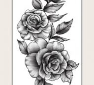 1sheet Flower Pattern Tattoo Sticker