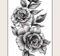 1sheet Flower Pattern Tattoo Sticker