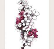 1sheet Flower Pattern Tattoo Sticker