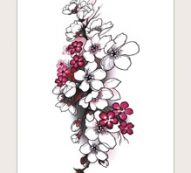 1sheet Flower Pattern Tattoo Sticker