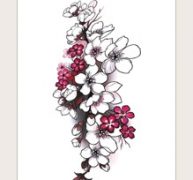 1sheet Flower Pattern Tattoo Sticker