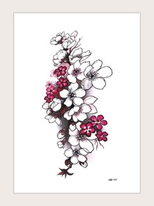 1sheet Flower Pattern Tattoo Sticker