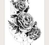 1sheet Flower Pattern Tattoo Sticker