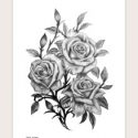 1sheet Flower Pattern Tattoo Sticker