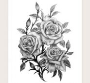 1sheet Flower Pattern Tattoo Sticker