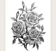 1sheet Flower Pattern Tattoo Sticker