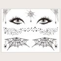 1sheet Halloween Cobweb Pattern Tattoo Sticker