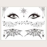 1sheet Halloween Cobweb Pattern Tattoo Sticker