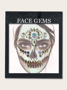 1sheet Halloween Rhinestone Decor Eye Tattoo Sticker