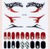 1sheet Halloween Skull Pattern Nail Art Sticker & Eye Tattoo Sticker