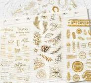 1sheet Hot Stamping Pattern Random Sticker