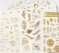 1sheet Hot Stamping Pattern Random Sticker